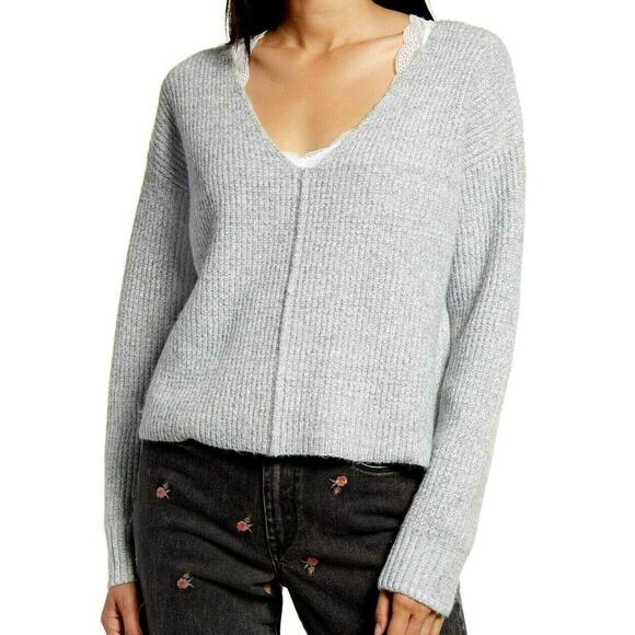 bp Sweaters - BP. Weekend V-neck Sweater in Grey Medium Heather Size Medium New with Tags